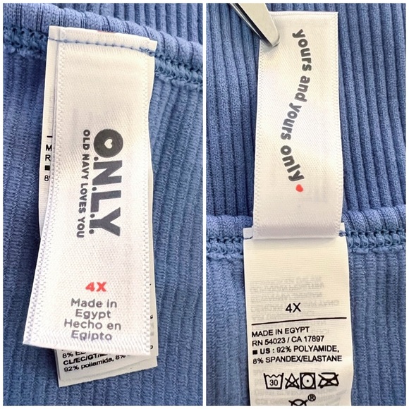 Old Navy NWT Ribbed Seamless Cropped Fitted Tank Top Plus Size 4X Loungewear New - Picture 4 of 4